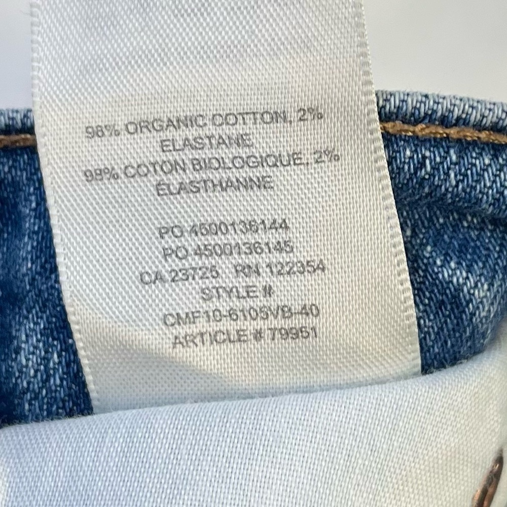 Aritzia Denim Forum The Arlo High Rise Straight 24 W 28 L Ankle Medium Wash - Picture 11 of 14